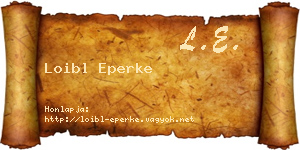 Loibl Eperke névjegykártya